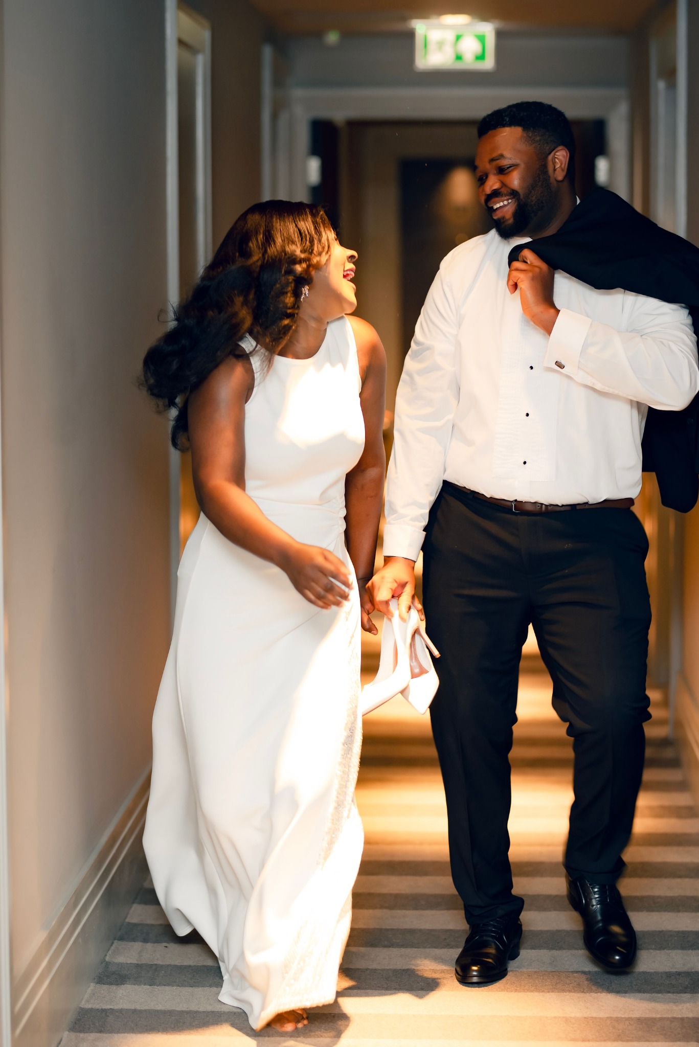 Oluwatosin and Ademola walking